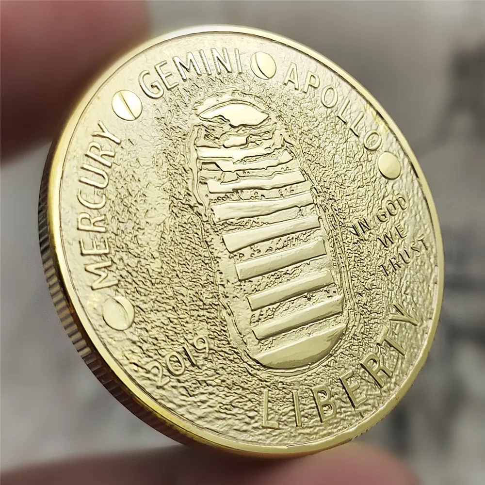 

Souvenir Coin American Aerospace Apollo 50th Anniversary Coin Exploration Lunar Coin