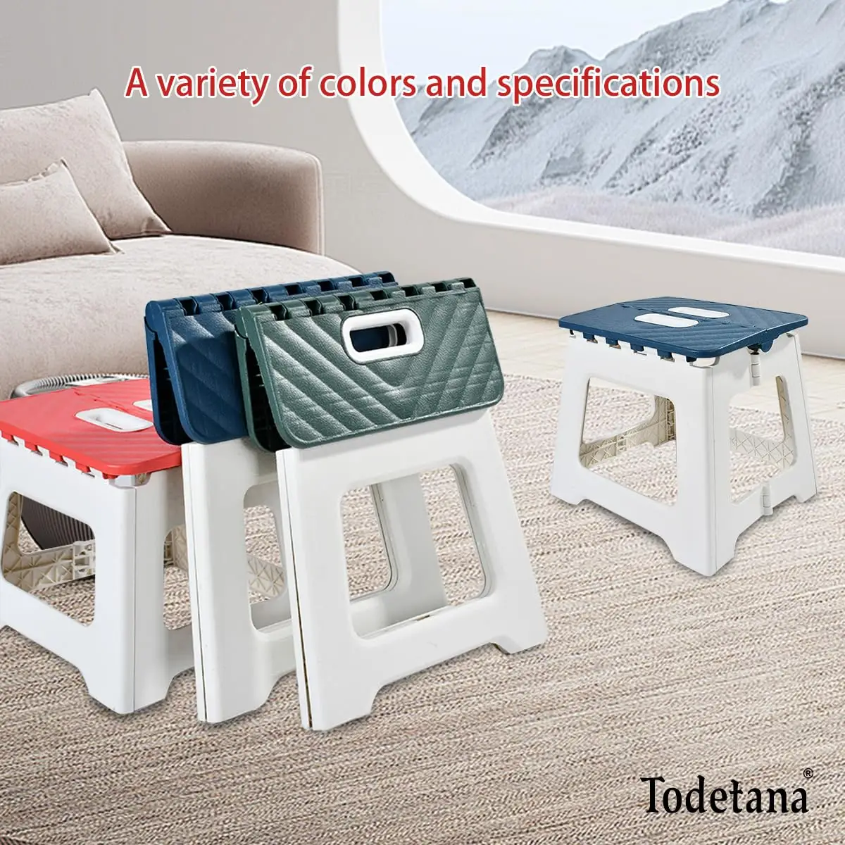 Outdoor Folding Stool Portable Household Plastic Small Stool Outdoor Fishing Camping Stall Children Small Bench Gifts