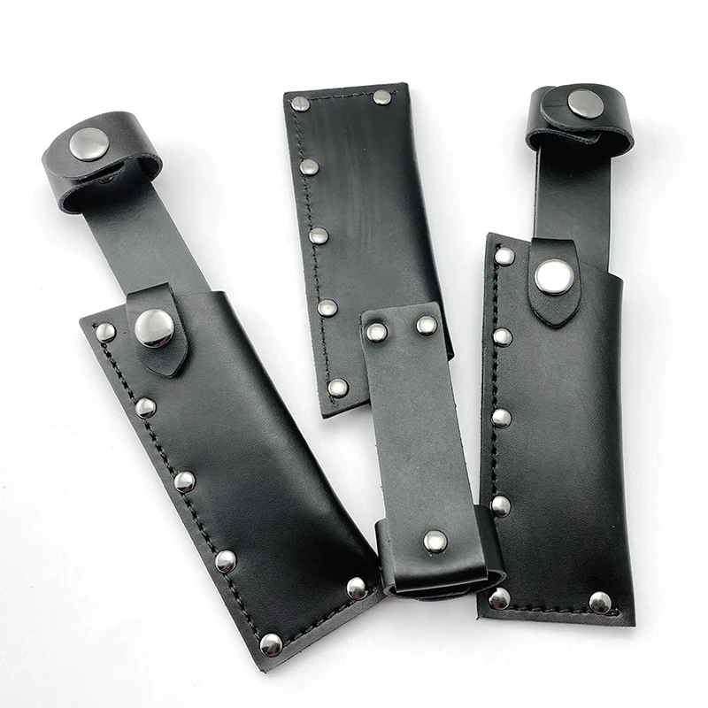 

1piece PU Leather Material Outdoor Straight Knife Fixed Blade Sheath Scabbard Cover Pants Holders Storage Bag With Metal Buckle