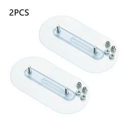 Transparent  Strong Screw Stickers Double Nails Adjustable Non Punching Waterproof Kitchen Screws Hooks Bathroom accessories