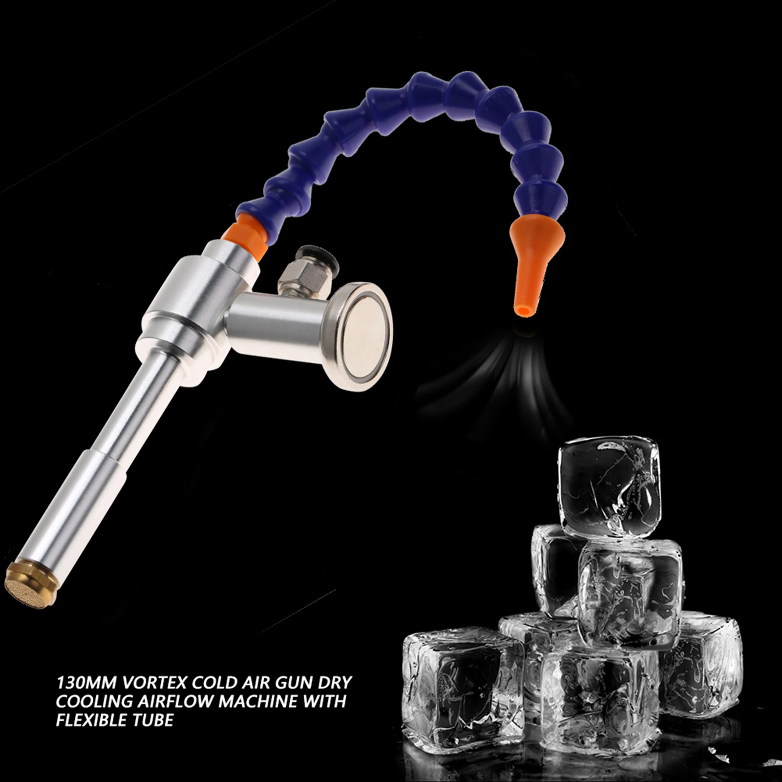 Cold Air Dry Cooling Gun 130MM Vortex Cold Air Gun Dry Cooling Airflow Machine Flexible Tube
