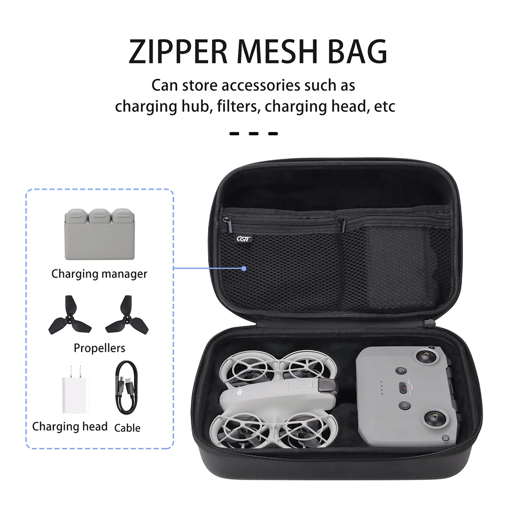 Portable Carrying Case for DJI Neo Drone Drop-resistant Travel Storage Bag Portable Handbag for DJI Neo Drone Remote Control Box