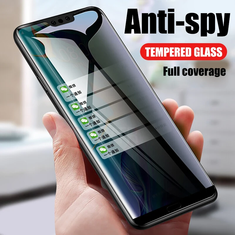 

2/4Pcs Curved Anti Spy Glass For For Huawei P30 P40 P50 Pro Mate 30 40 50 Pro Huawei Nova 11 10 9 7 Pro Privacy Glass