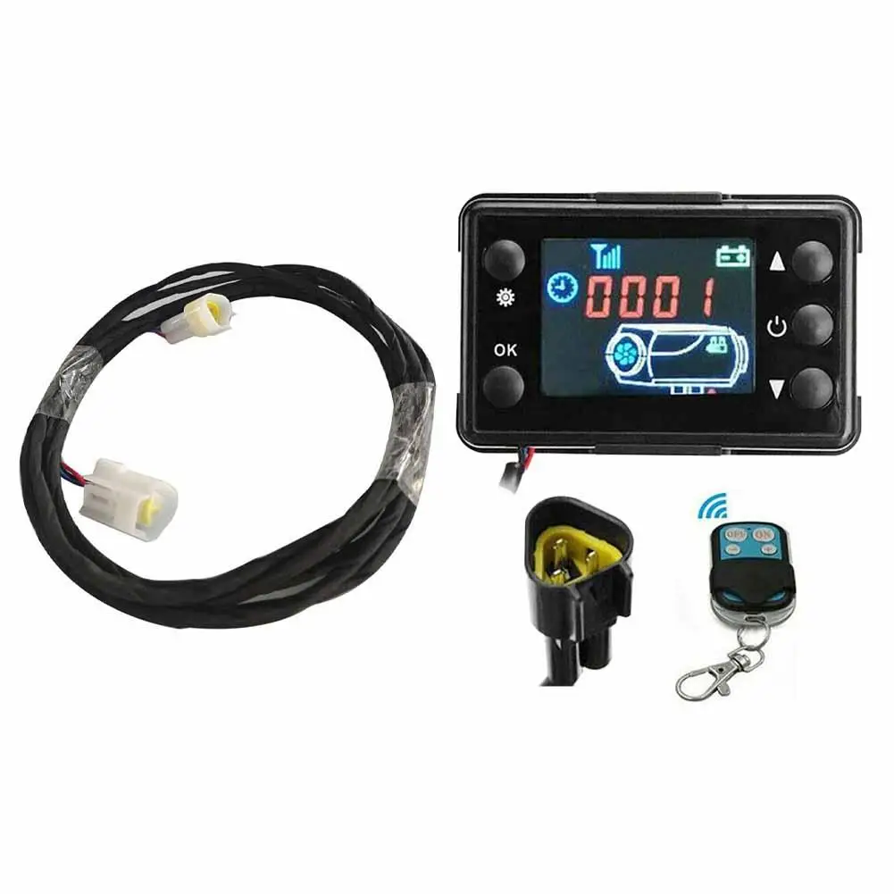 Chauffage Diesel 12V Avec Écran LCD, Câble D'Extension 5kW 2kW 8kW