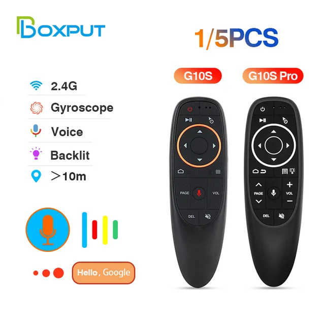 5 pz G10S Pro BT G10 BTS Air Mouse Voice Remote Control 2.4G giroscopio Wireless IR Learning per Android TV Box H96 MAX X96 MAX 1