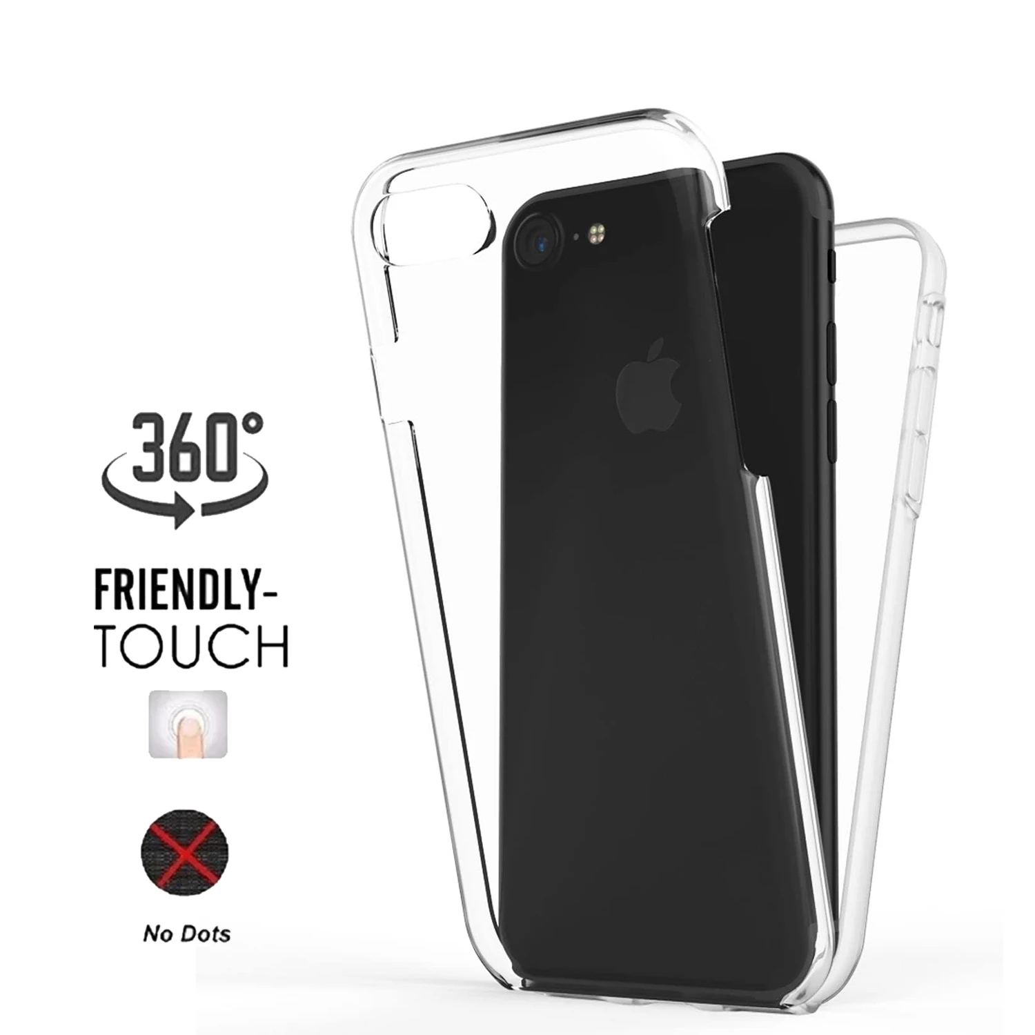 Custodia In Silicone Completa 360 Per Iphone Se 2022 Se 2020 Se 2016 Xs Xs Max Cover Trasparente A Doppio Lato Per Iphone 8 7 Plus 6S Plus 7 6 5S
