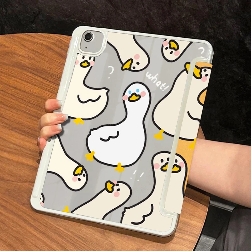 Cute Duck Print Tablet Cover - Simple Style