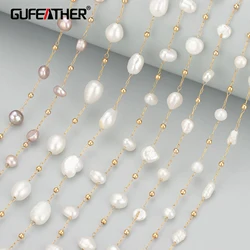 GUFEATHER C323,chain,stainless steel,nickel free,natural pearl,hand made,jewelry findings,diy bracelet necklace,1m/lot