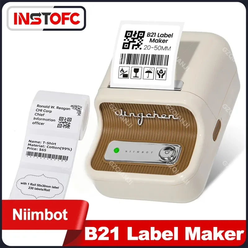 Niimbot B21 Stampante Termica Portatile Inkless Bluetooth Barcode Label Maker Per L'Home Office Con Nastro Regalo Abbigliamento Gioielli Nuovo