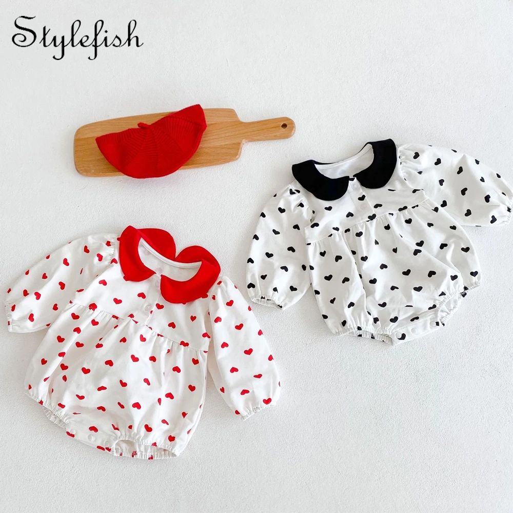 Baby clothes, spring and autumn new products, baby doll collar, baby