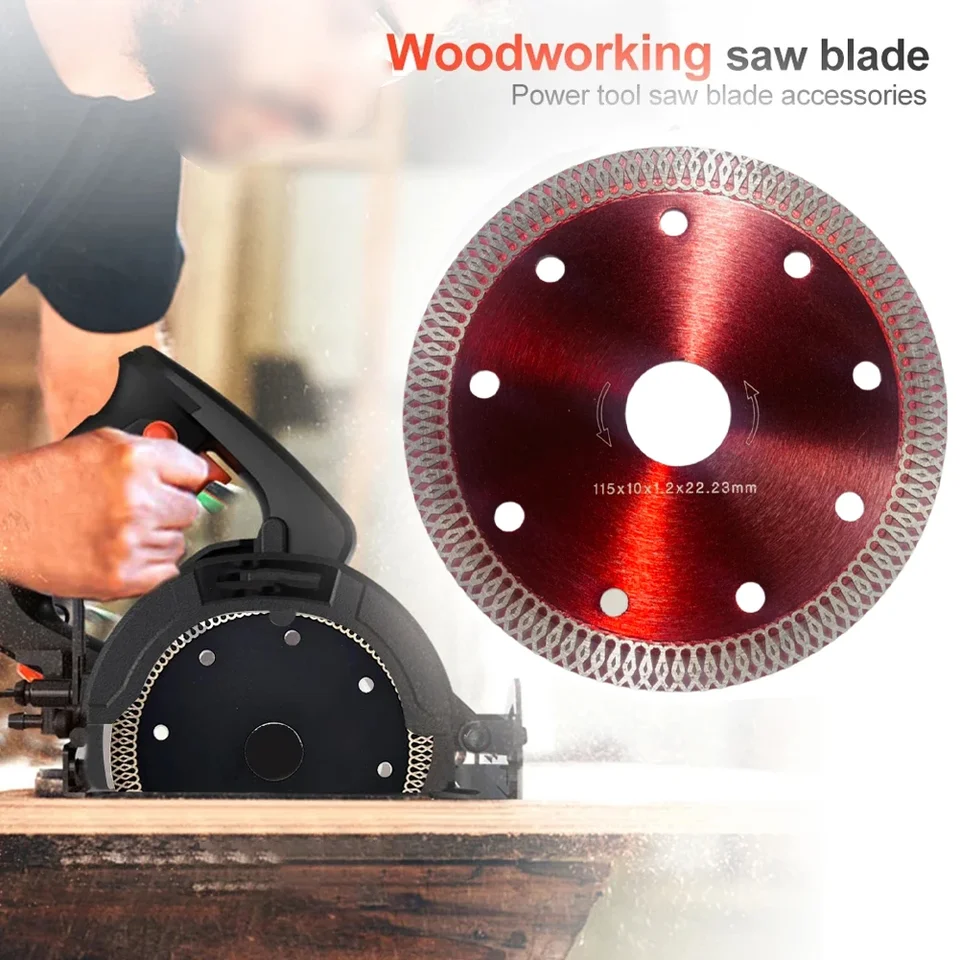 Tysun 5-Pack 4.5 Inch Diamond Saw Blades - Thin Turbo Mesh For Tile, Porcelain, Granite