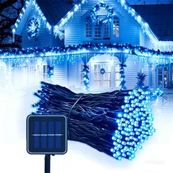Fairy Lights LED String Garland - Waterproof Outdoor & Indoor Christmas Decoration for Tree, Garden, Wedding, and Party (Blue Light)