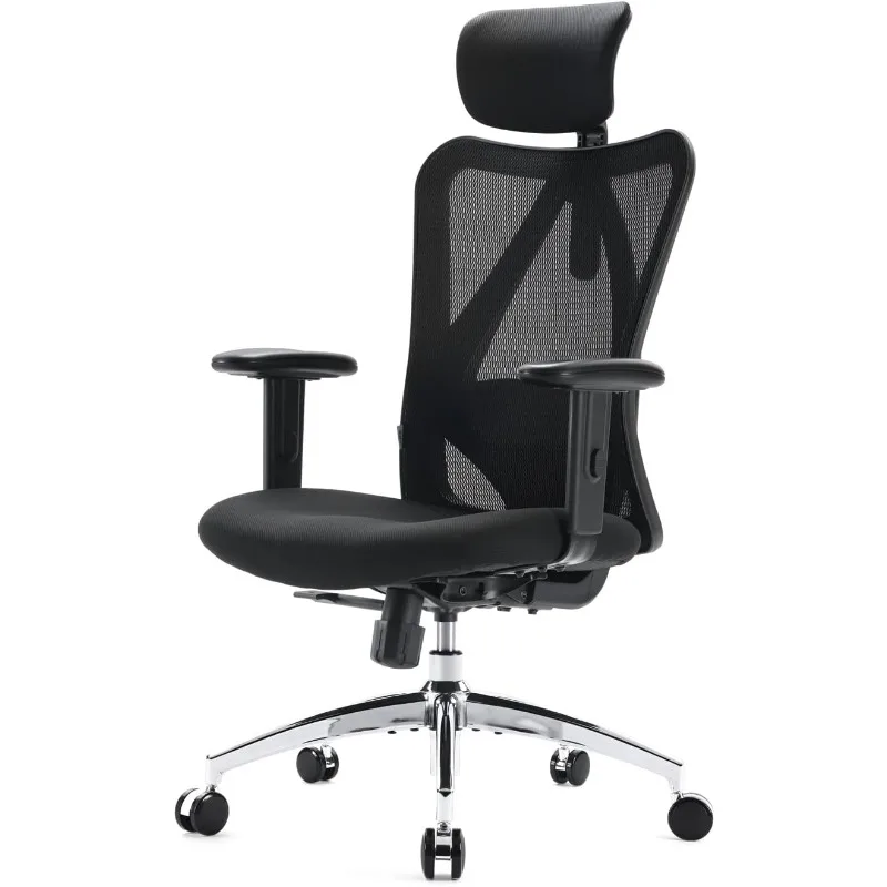 

SIHOO M18 Ergonomic Office Chair for Big and Tall People Adjustable Headrest with 2D Armrest Lumbar Support and PU Wheels Swivel