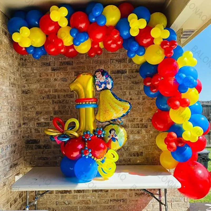 

Disney Princess Birthday Party Decorations Set Supplies Girls Cinderella Snow White Belle Balloon Baby Shower Kids Balloon