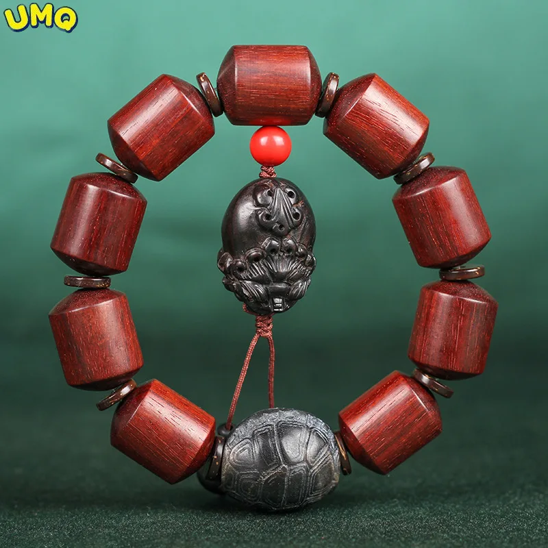 

Natural Leaflet Rosewood Indian Small Leaf Red Sandalwood Barrel Beads High Oil Old Material Parallel Grain Leaflet Rosewood Red