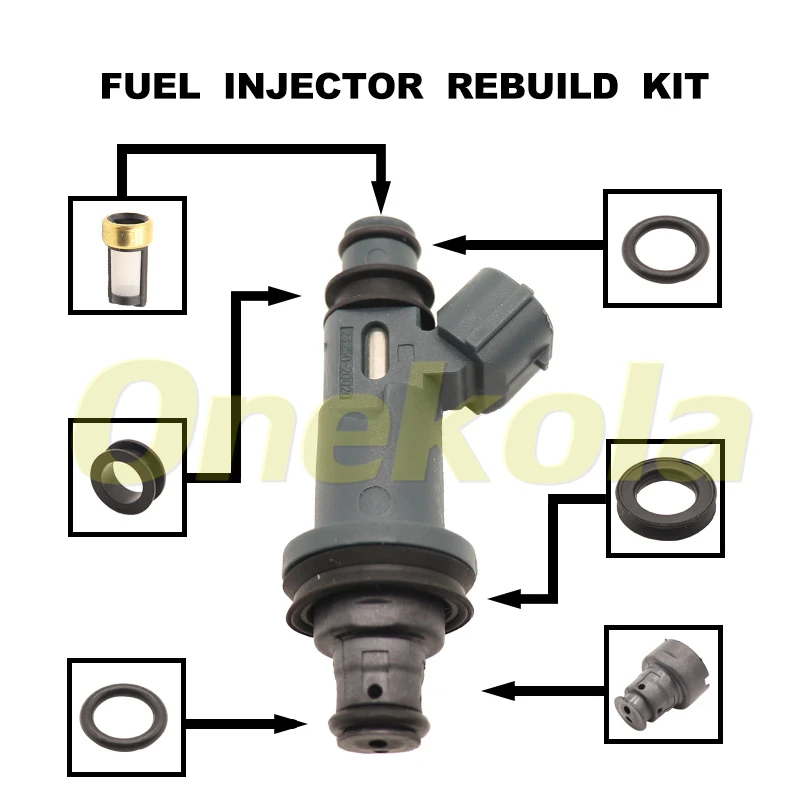 

Fuel Injector Service Repair Kit Filters Orings Seals Grommets for 99-03 Lexus RX300 3.0L V6 #23250-20020 23250-0A010