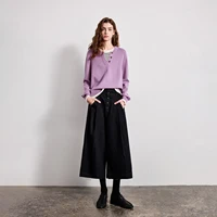 TOYOUTH femmes fil plissé tricots 2026 printemps nouveau Patchwork deux pièces Illusion couleur-bloc hauts intellectuels 3