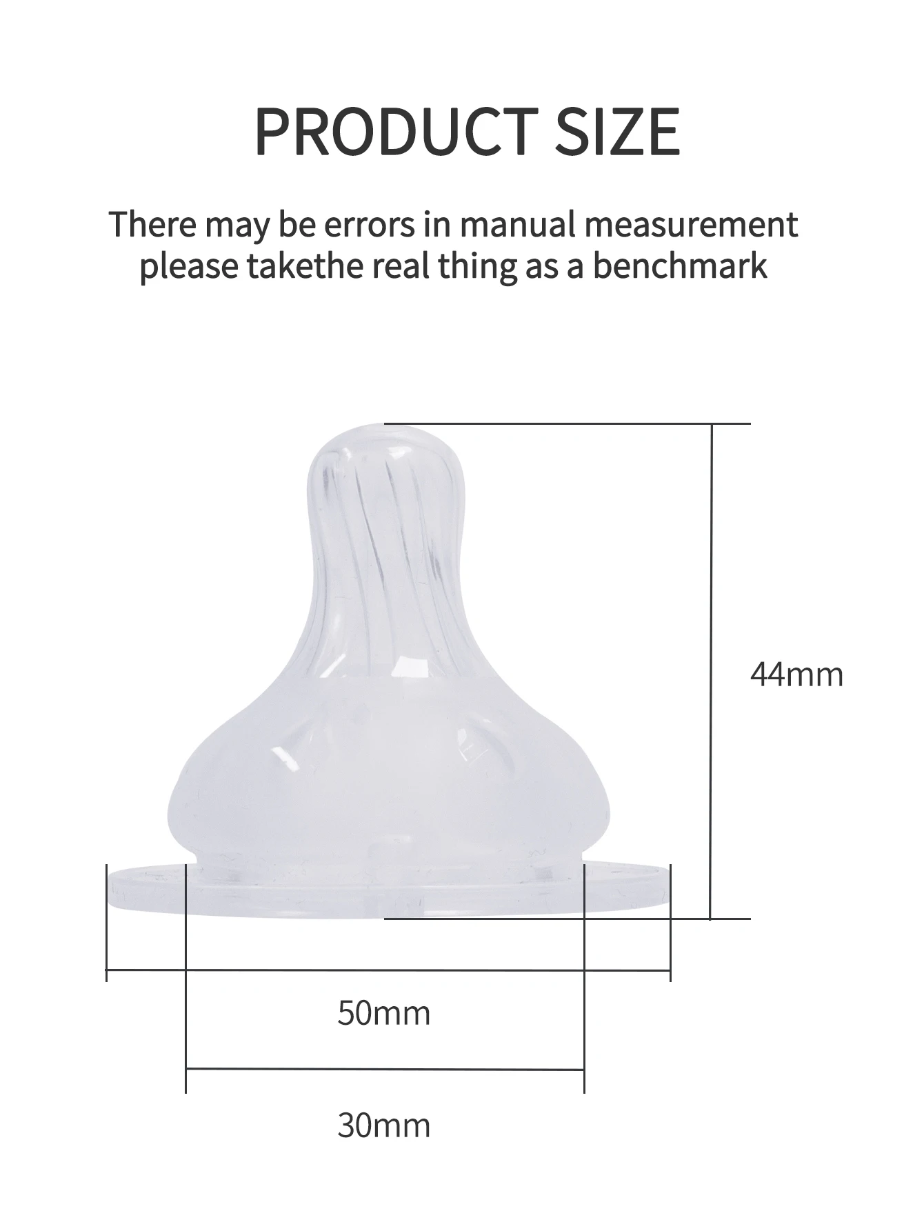 1 Pcs Baby Bottle Nipples Wide Mouth Thickening Three Dimensional Simulation Breast Milk 5cm Water Drop Design Silicone Nipple silicone nipple shield bottle accessories silicone baby feeding bottle