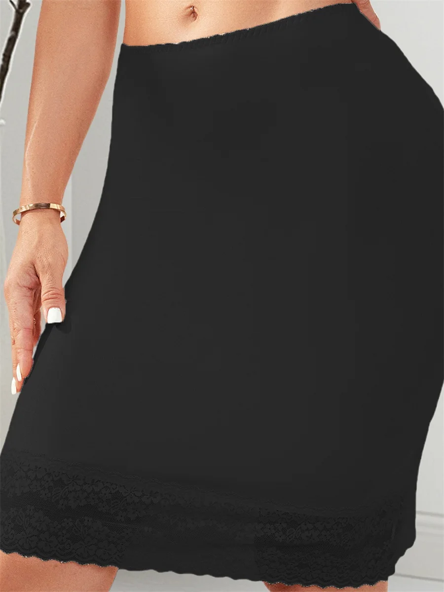 Women s Elegant Lace Trimmed Half Slip Underskirt with Mid Waist Design - Perfect for Layering Under Dresses Skirts and