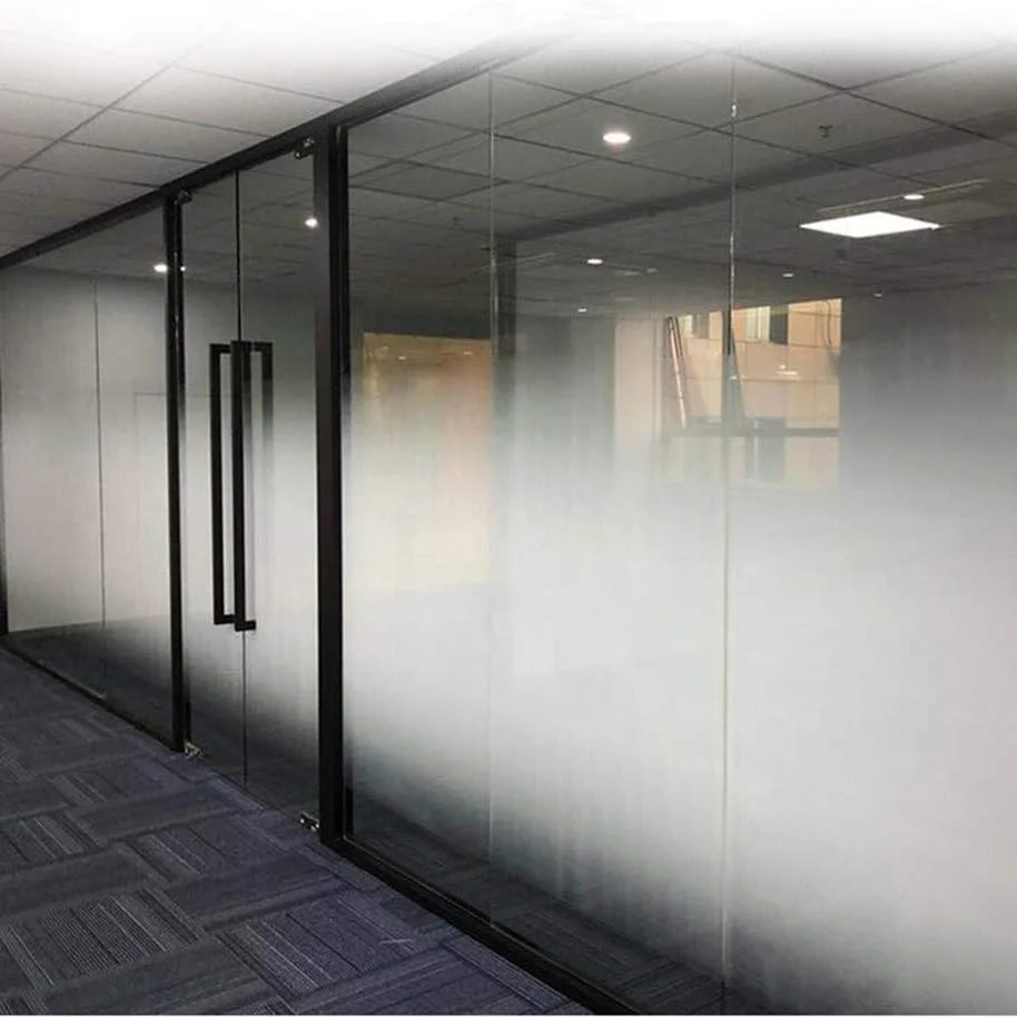 Gradient Solid Color Decorative Semi-Privacy Window Film Glass Sticker Home Office Meeting Room, Static Cling UV Heat Blocking