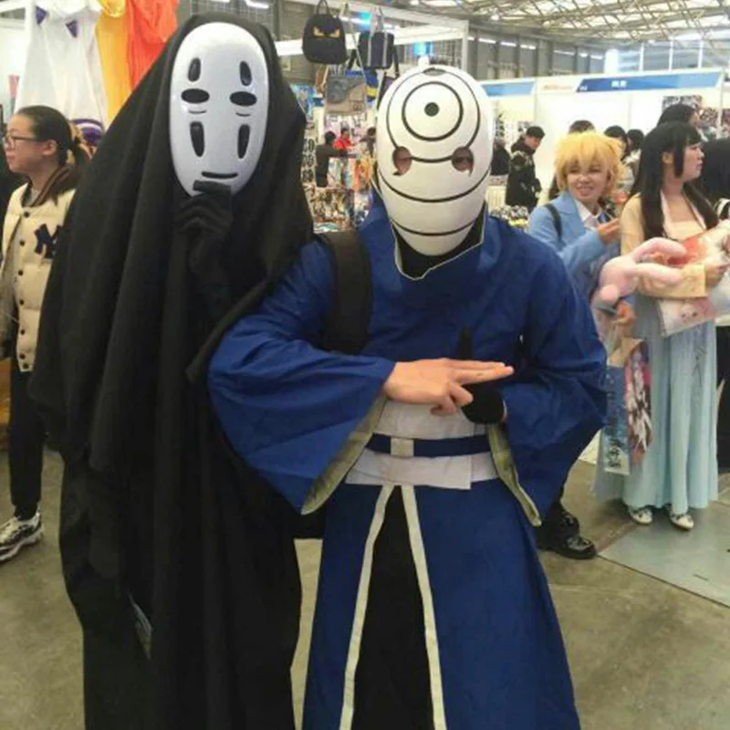 Apanese No Face Man Halloween Ghost Cosplay Costume Unisex Anime Carnival Party Adult Clothing Including Ghost Mask  Gloves