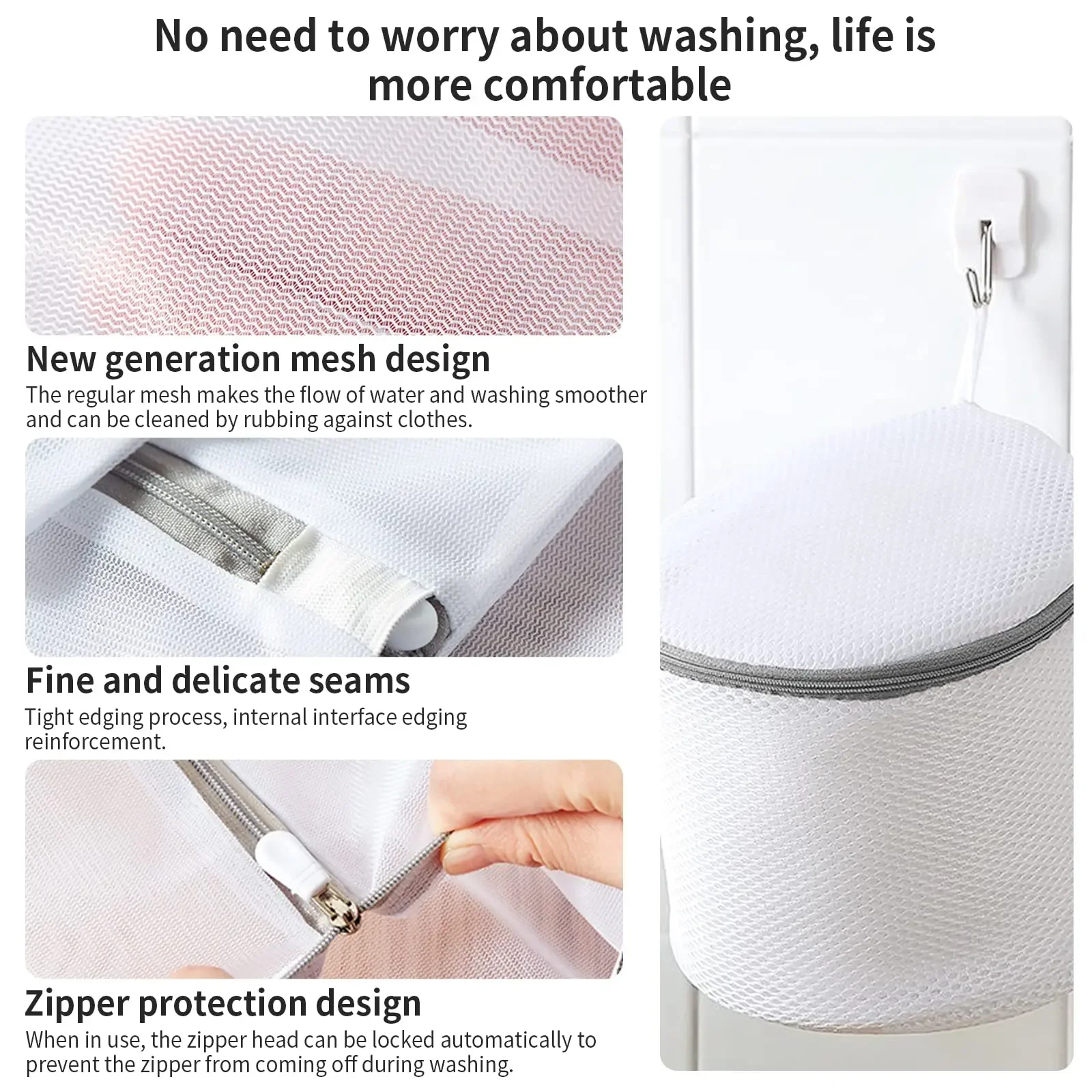 Mesh Laundry bags  Durable Lingerie Delicates Bag for Washing Machine for Socks, Bra, Mask,Underwear Organizer Storage Bags 3