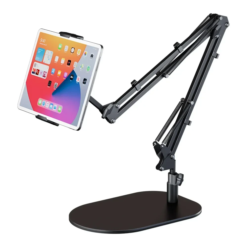 Adjustable Long Arm Metal Tablet Stand Phone Holder Bed Desktop