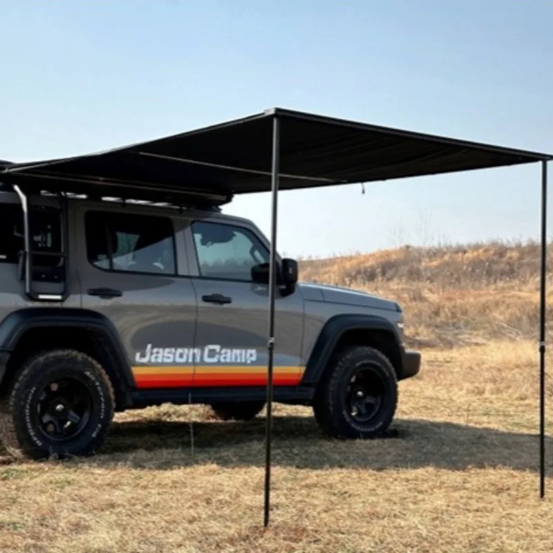 Outdoors Car Side Tent Sunshade Black Sun Protection Portable Collapsible Sun Shelter Folding Suv Roof Camping Accessories