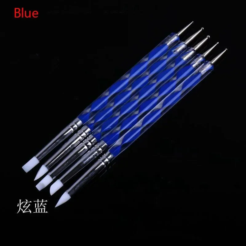 Polymer Clay Tools Pottery Tools Clay Sculpting Tools Pottery Sculpting Tools 5pcs Manicure Pen Stainless Steel Two Head Polymer Clay Tool Silicone Pen Sculpture Tools Dotting Pottery Tool