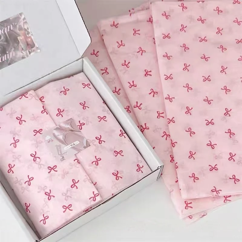 10Pcs Pink Bowknot Sydney Paper Gift Wrapping Paper Hand-Kneaded Paper Cotton Bouquet Flower Wrapping