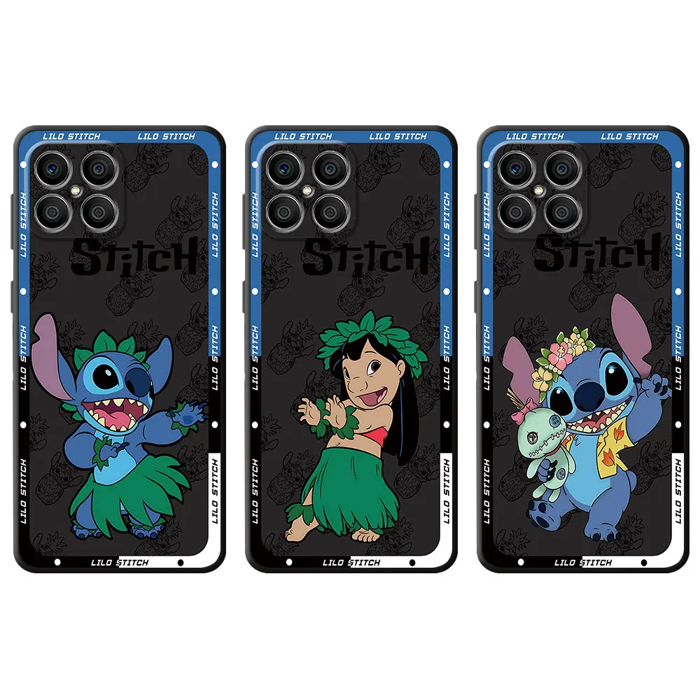 Custodia Per Telefono Disney Hawaii Stitch Pelekai Per Huawei Honor X8 90 X7 X6A 70 Magic5 Pro X9A P30 P20 Pixel 7 6 Soft Funda Black Cover