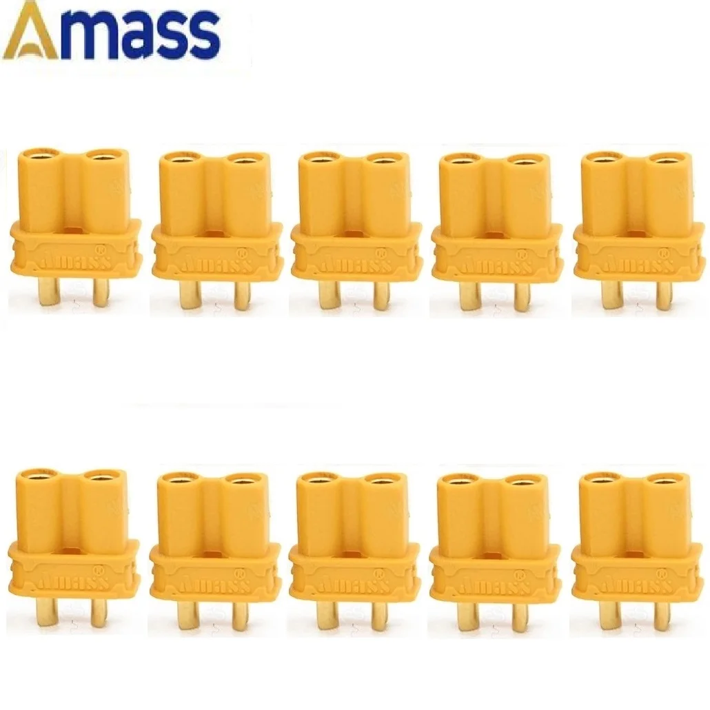 10-Pack Amass XT Series Plug Connectors with Sheath Housing – 5 Male & 5 Female Pairs