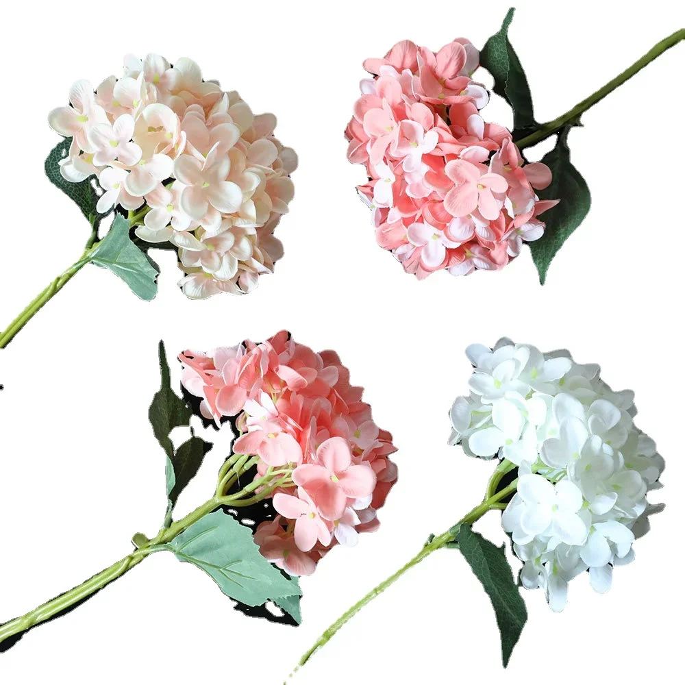 Camila de flores Artificiales, Hortensia falsa, estilo INS, Para decoración del hogar y boda, 35cm