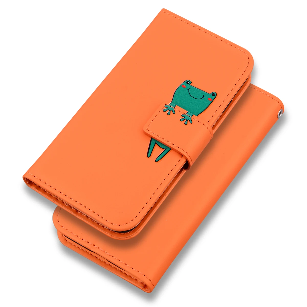 Magnetic Leather Wallet Case with Shockproof Cartoon Design and Flip Cover