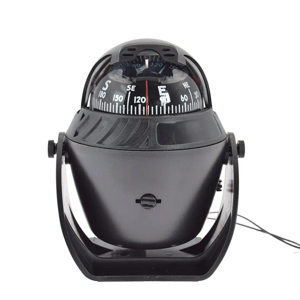 

12V Sea Marine Electronic Navigation Compass LED Light Nautical Compass Pivoting For Boat Sea Marine Car Offroad
