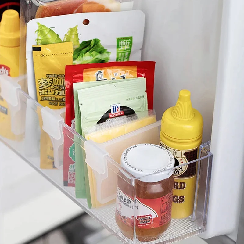 Refrigerator Storage Divider Refrigerator Storage Partition Board Retractable Plastic Divider Storage Splint 10/20pcs Kitchen Bottle Can Shelf Organizer