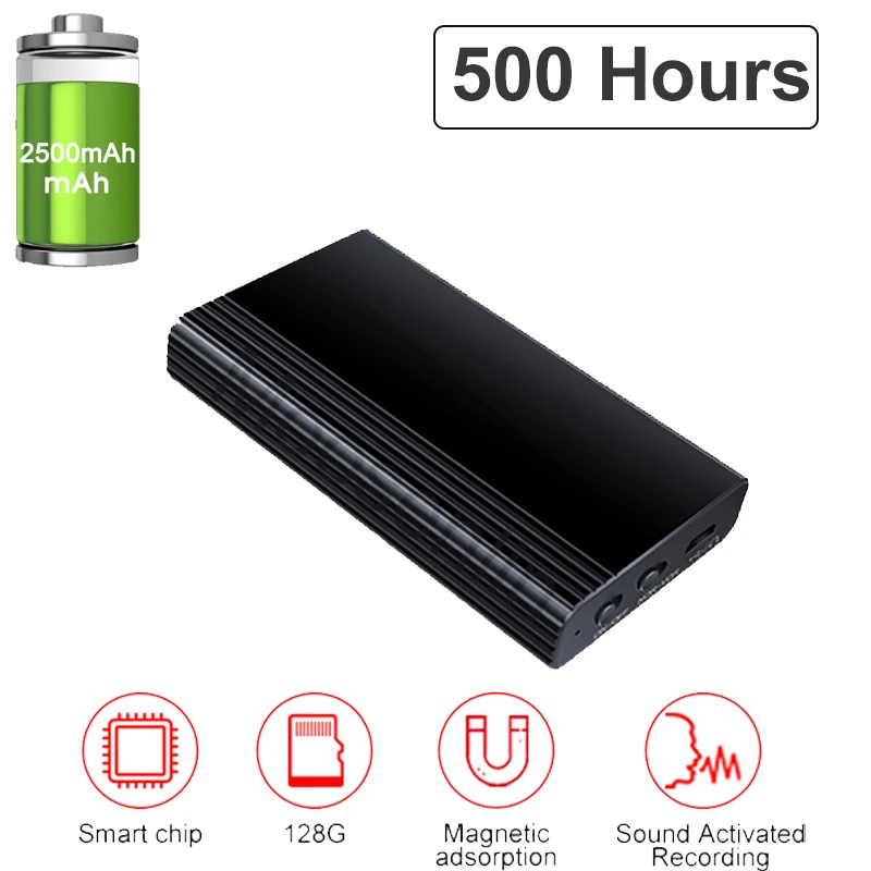 Voice Recorder Voice Activated Built-in Magent Dictaphone Digital Recording Device Audio Micro Sound Recorder MP3 Player for classroom