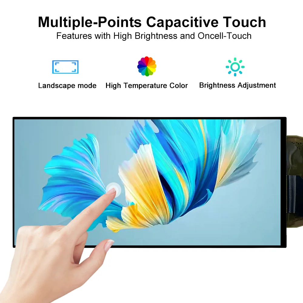 Wisecoco 5.1인치 유연한 AMOLED 터치 디스플레이 720x1520 라즈베리 파이 스마트 장치 DIY용 온셀 용량성 MIPI 스크린