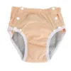 Reusable Adult Diaper Snap Button Closure Pure Cotton Orange Breathable Leakage Proof Elderly Cloth Nappy for Incontinence 1