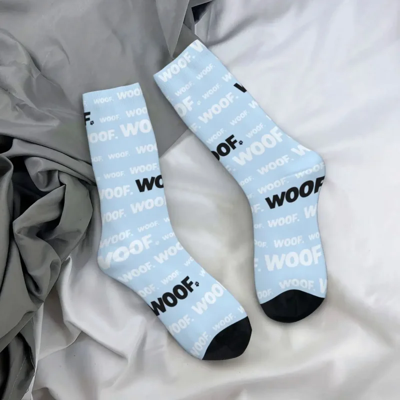 

Happy Funny Men's Socks Harajuku Woof Dog Karaoke Sock Graphic Women's Socks Spring Summer Autumn Winter