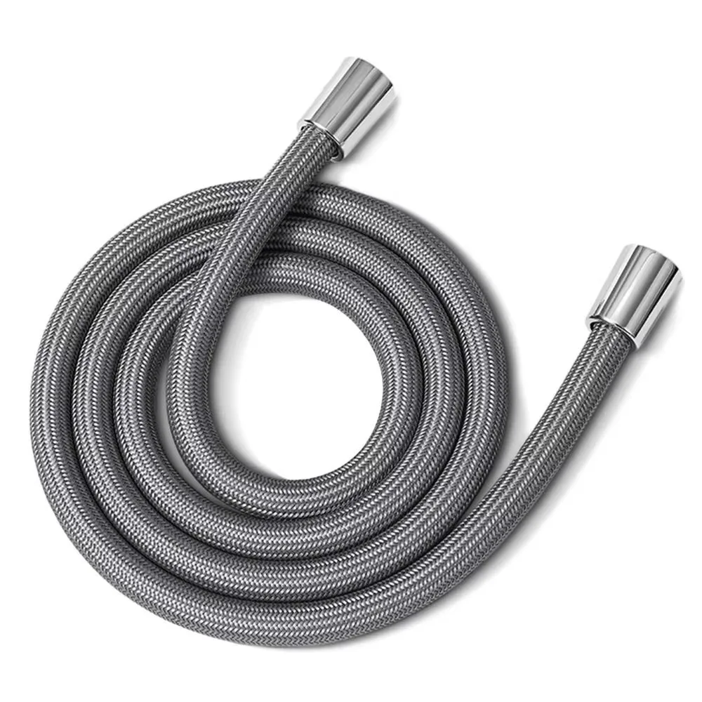 Plumbing Hose Shower Hose Plumbing Supply Hose 1.5/2.0 Meter Bathroom Nylon High Pressure Smooth Shower Hose Flexible Handheld Anti Winding GI/2 Universal Pipe Tube