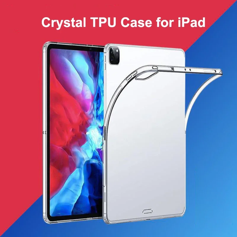 para o Ipad 2023 2023 2023 10 Pro12.9 10.2 ar Sohckproof Mini 9.7 10.5 Case Tpu Silicone Limpar Magro Shell Capa Fundas