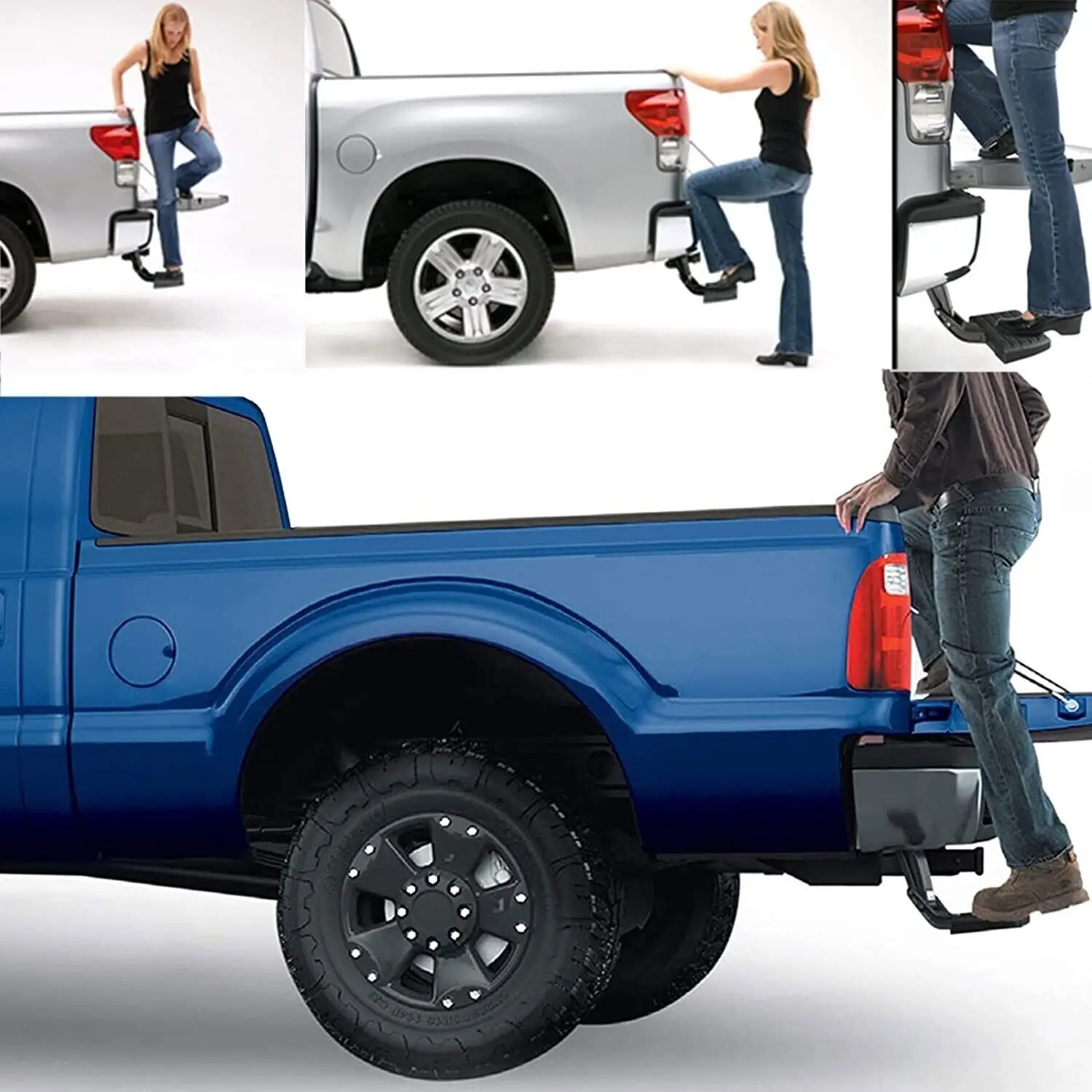 

Steel Retractable Truck Bed Side Step Bumper Step Fits for Tundra 2022 2023