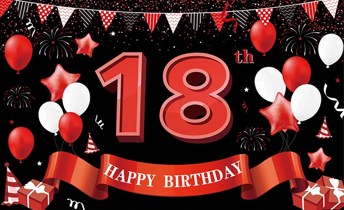 Sfondo Per 100° Compleanno – Banner In Tessuto Nero E Oro 180x110 Cm Con Decorazioni Festive, Per Interni/esterni