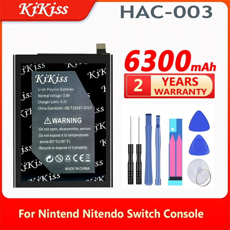 Kikiss 6300mah Hac003 Battery Replacement Repair For Nintend Nitendo