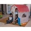 Children's Playhouse,Compact Foldable Plastic Toddler Roomy Outdoor Playhouse for Children Ages 2 Years Old and Up Playhouses 3