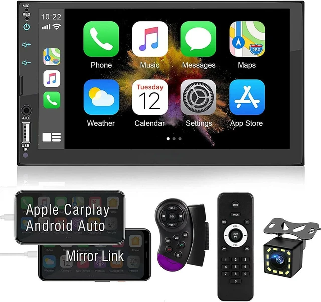 Wireless Apple Carplay & Android Auto Double Din Car Stereo-Eslyyds –  ESLYYDS