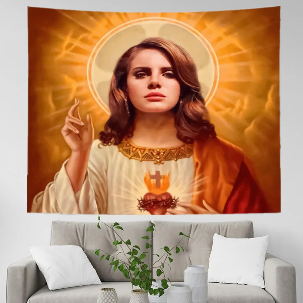 Jesus Saint Lana Del Rey Tapestry Born To Die Meme Tapestrys Aesthetic Bedroom Decoration Tapestries Room Background Carpet