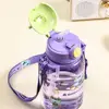 650ml Cute Kids Water Bottle with Straw Free BPA Leakproof Outdoor Portable Children's Cups School Water Bottle for Children 3