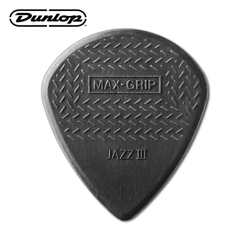 Guitar Picks Dunlop Guitar Picks Nylon Max Grip Jazz III Plectrum Mediator 471 1.38mm for Bass Acoustic Electric Guitar Accessories